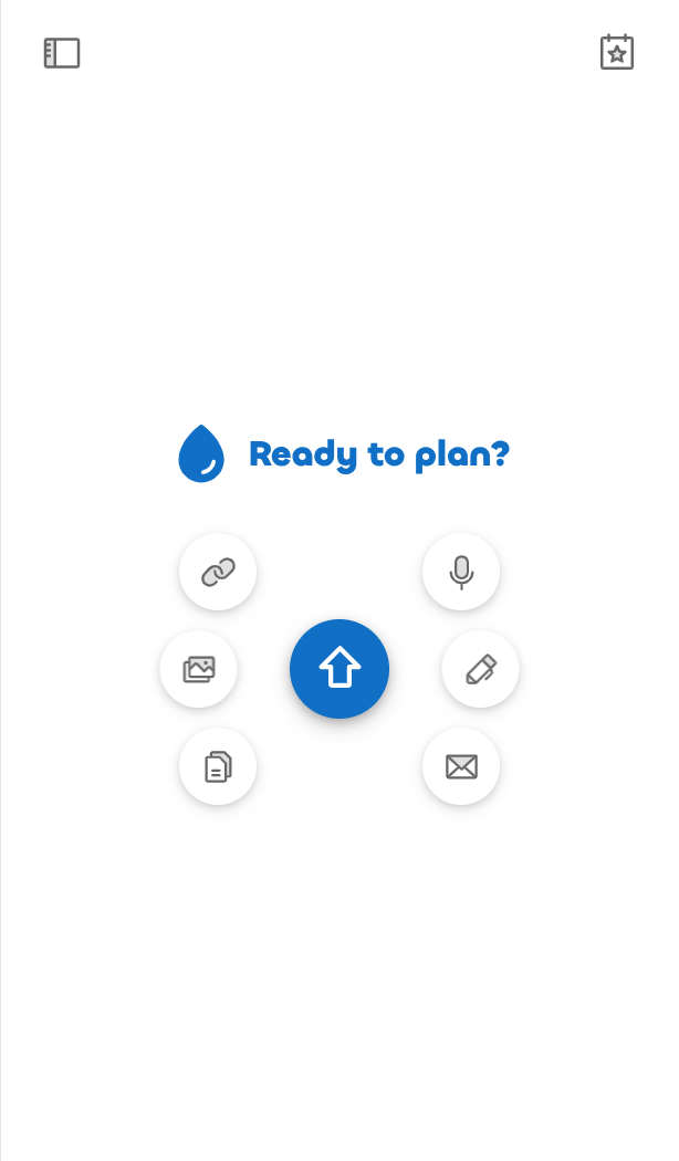 Dropcal’s scheduling interface with input options